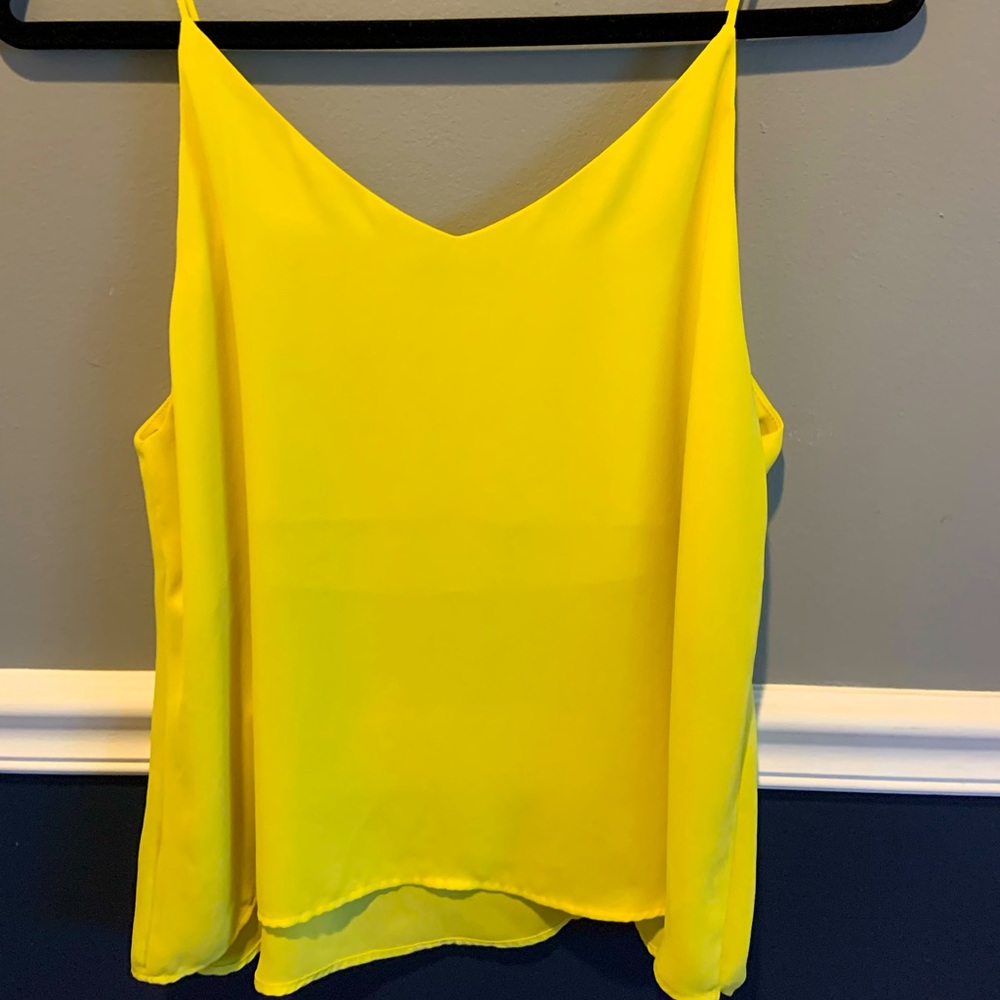 Yellow tank silky material